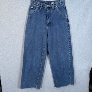 Zana di wide leg jeans womens 28" x 28" blue denim cutoff baggy denim 90s Y2K
